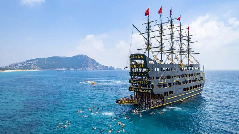 Alanya: All Inclusive Luxury Boat Trip w/ Optional Free Time - Cleopatra Beach and the final swims
