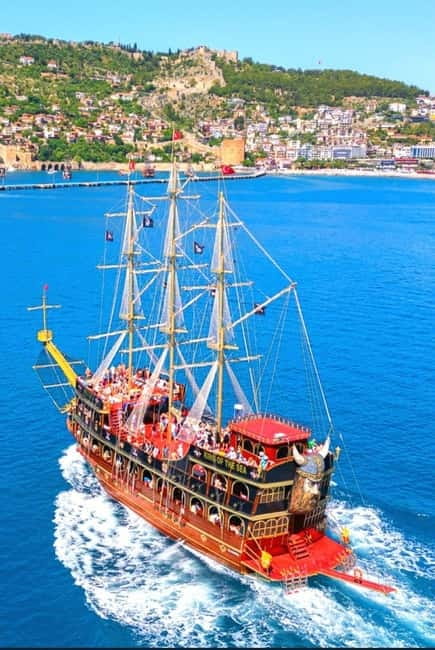 Alanya: Biggest Pirate Boat Tour with Soft Drinks and Lunch - What kind of day this pirate boat offers