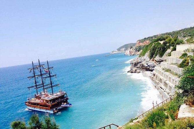 Alanya Catamaran Boat Tour with Sunbathing Swimming & Snorkelling - Three caves, each with a different feel