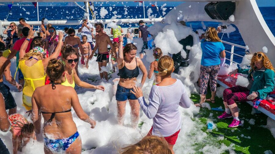 Alanya: Disco Boat Tour with Foam Party and Unlimited Drinks - Caves, Coves, Beaches, and Mediterranean Swim Stops
