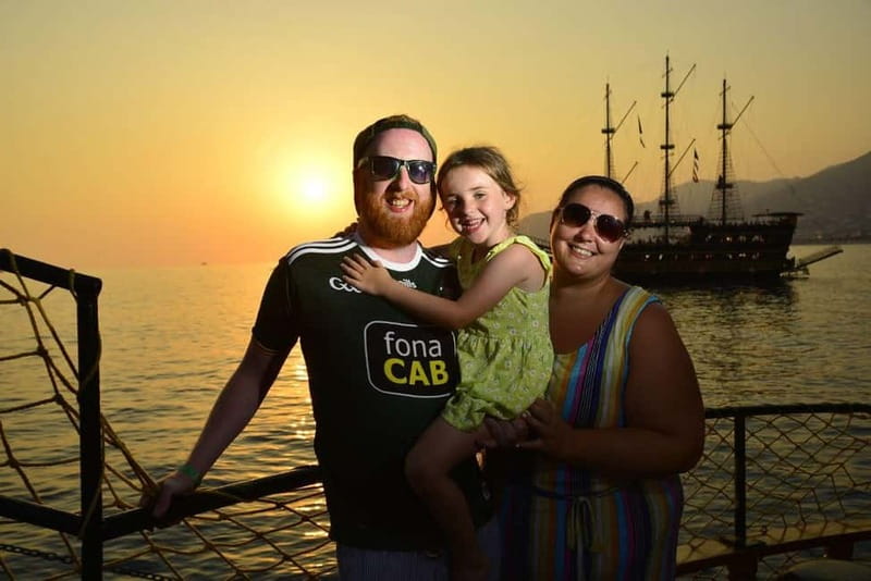 Alanya Optional Alcoholic Sunset Boat Cruise and Foam Party - Sunset views from the Red Tower to Alanya Castle