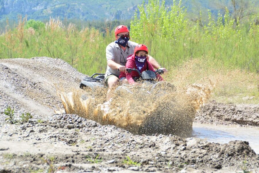 Alanya: Quad Bike Safari - Riding through roads, forest, hills, and streams