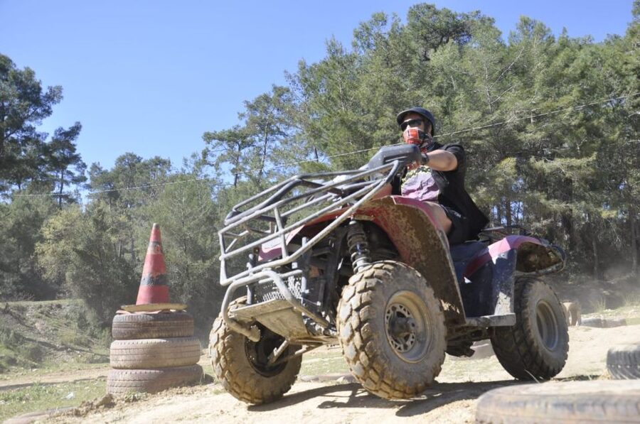 Alanya: Quad Safari Experience with Hotel Transfers - Getting comfortable on the quad before the action