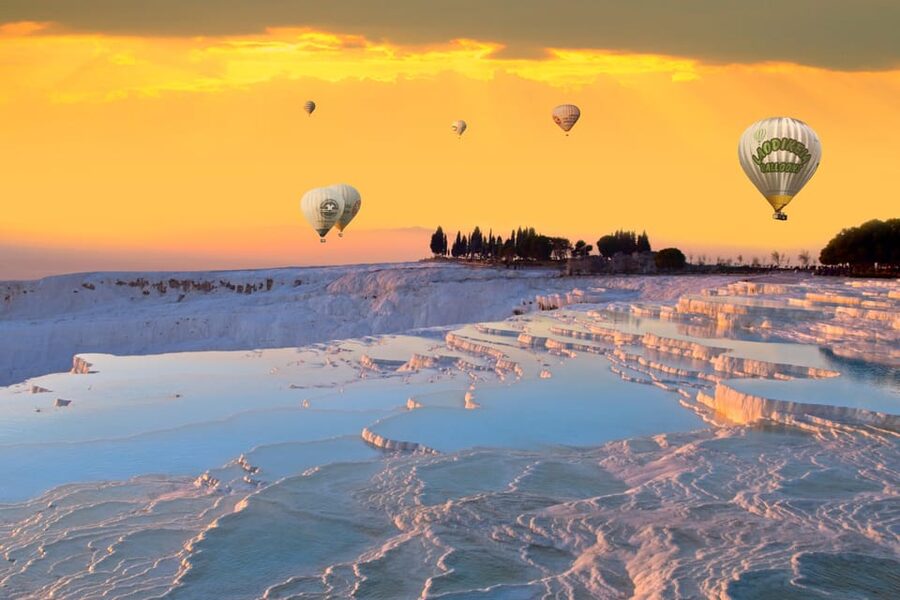 Alanya, Side, Antalya: Sunrise Balloon Tour in Pamukkale - Two hours among the white travertines