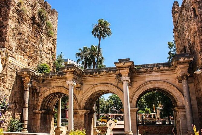 Antalya Full-Day Old City Tour From Kemer With Boat Trip - Hadrian’s Gate and the clock tower square