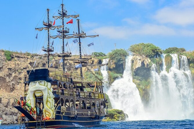Antalya Lara Pirate Boat Trip w/Soft Drinks, Lunch & Pickup - Swimming in the Mediterranean bays