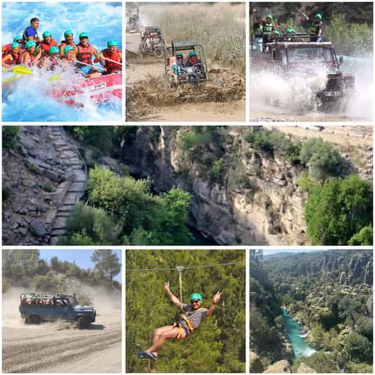 Antalya: Rafting Jeep Buggy&Quad Safari zipline canyon visit - Starting with rafting and river rapids