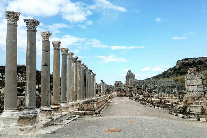 Antalya Tour To Perge Aspendos And Side With Manavgat Waterfall - Perge: Roman Streets and Monumental Ruins