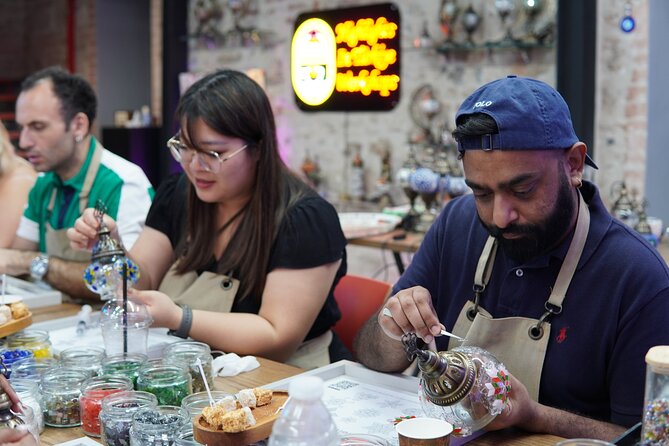 Antalya: Turkish Mosaic Lamp Workshop in Old Town – All Included - Making a Turkish lamp instead of buying one