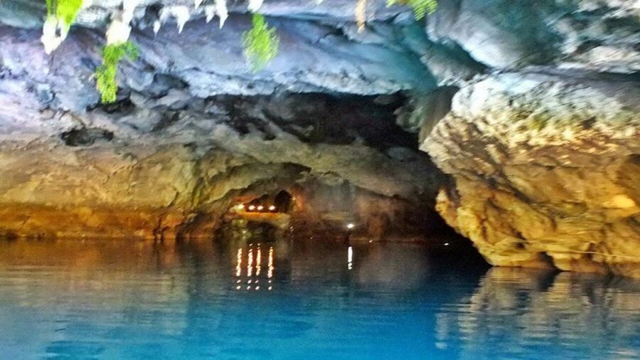 City of Side: Altinbesik Cave and Ormana Village - Entering Altınbeşik Cave by boat