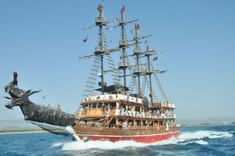 City of Side: Dolphin Island Boat Tour with BBQ & Foam Party - Key points at a glance