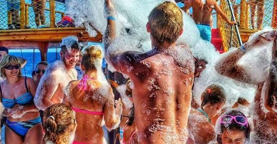 City of Side: Dolphin Island Boat Tour with BBQ & Foam Party - Leaving along the Manavgat River
