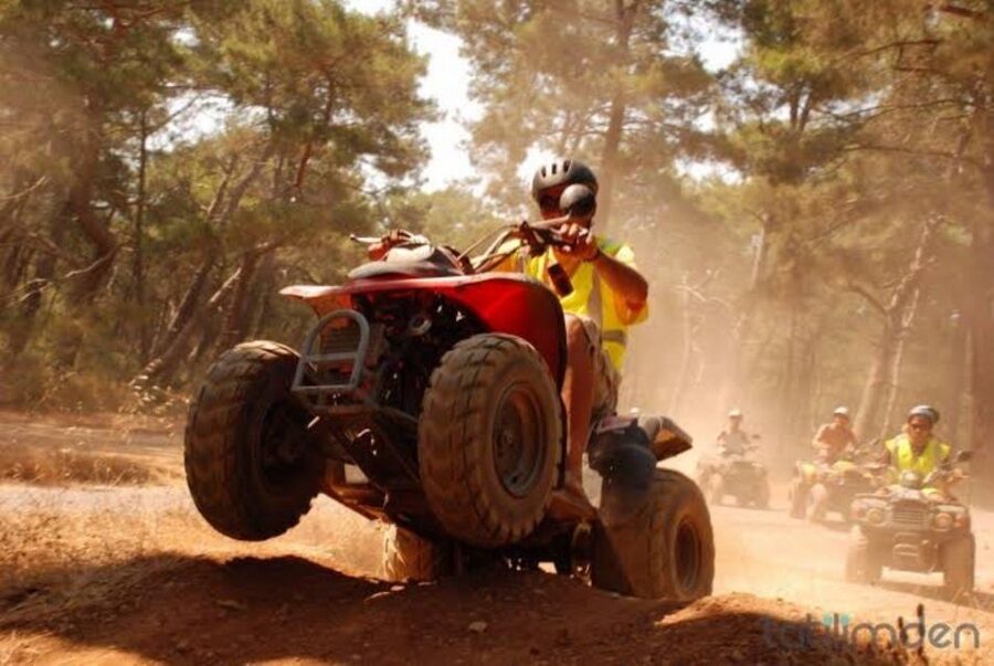 City of Side: Forest Quad-Bike Tour with Hotel Transfers - Learning to control the quad before the trail