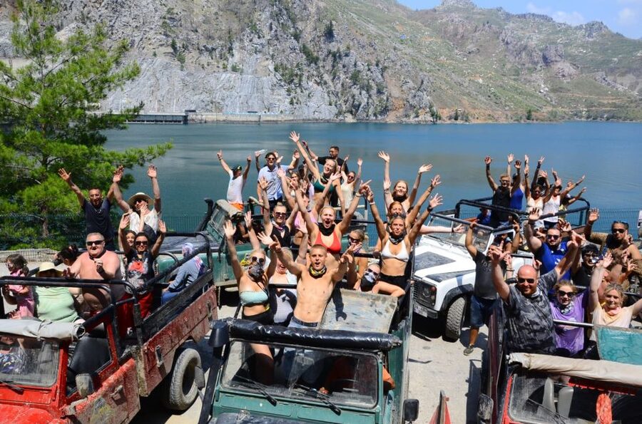 City of Side: Green Canyon Jeep Tour, Boat Trip & Waterfall - The waterfall stop on the way home
