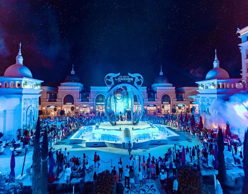 City of Side: Land of Legends Transfer & Boat Parade Show - Rides, shopping, and food without a guide