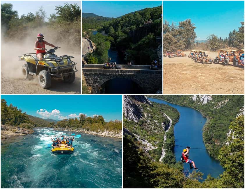 City of Side: Quad, Buggy, Rafting & Zipline Tour with Lunch - Monster Jeep Safari through dusty countryside