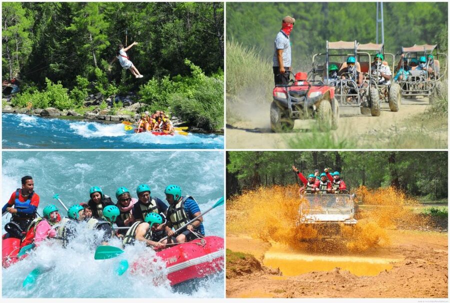 City of Side: Rafting, Zipline, Jeep, Buggy and Quad Combo - The zipline finishes the schedule