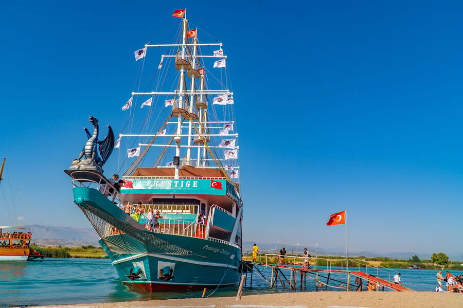 City of Side: Sightseeing Cruise w/ Swim Stops & Foam Party - From Manavgat River to the open sea
