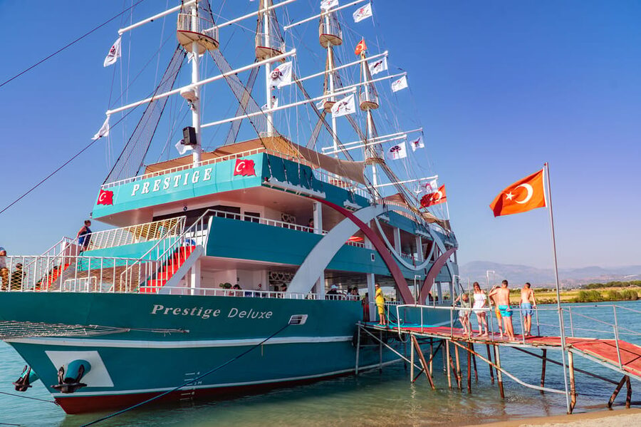 City of Side: Sightseeing Cruise w/ Swim Stops & Foam Party - The final swim near the river mouth
