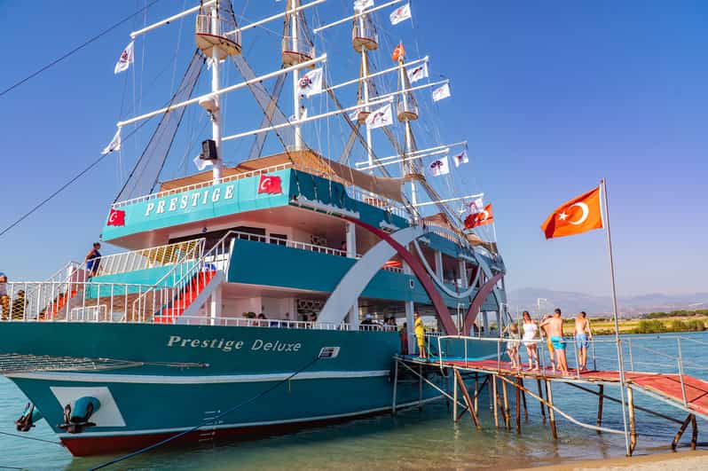 City of Side: Sightseeing Cruise w/ Swim Stops & Foam Party - Choosing your place on the three-level boat