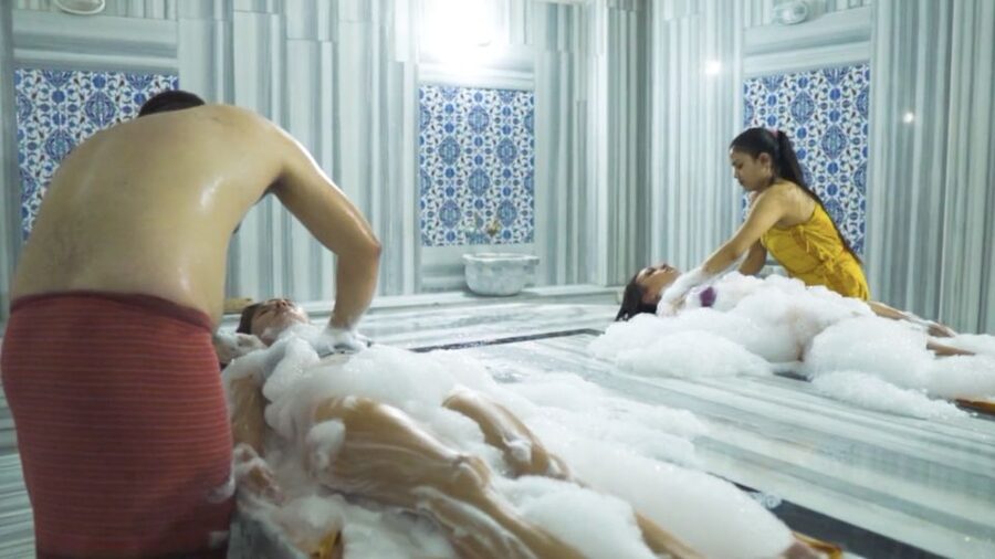City of Side: Turkish Bath and Spa Experience with Massage - The foam and peeling massage