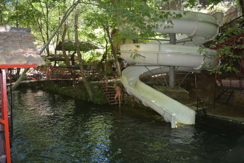 From Alanya: Jeep Safari with Lunch, Dim River & Cave - Water fights on the road