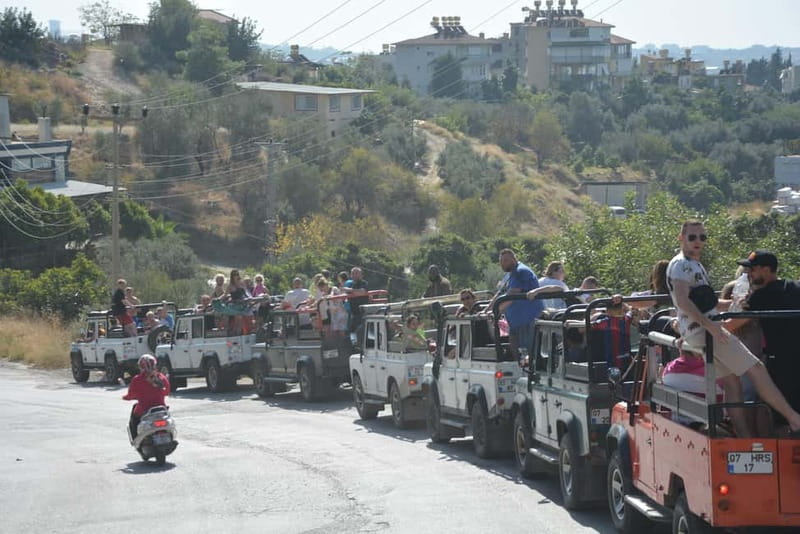 From Alanya: Jeep Safari with Lunch, Dim River & Cave - Lunch and swimming at Dim River