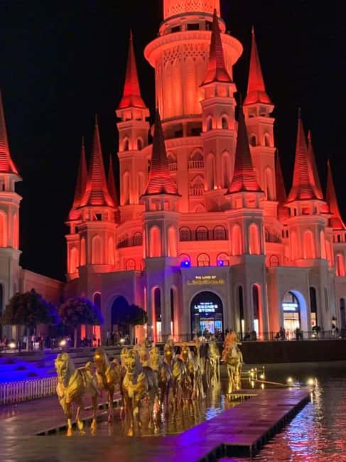 From Alanya: Land of Legends Night Show with Hotel Transfers - The main show: boats, characters, music, and lasers