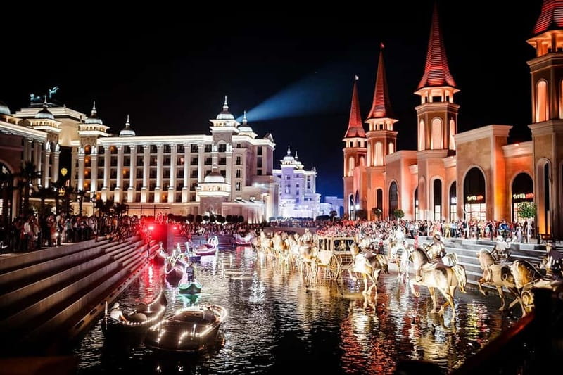 From Alanya, Side, Antalya: The Land of Legends Night Show - Accessibility and group choices