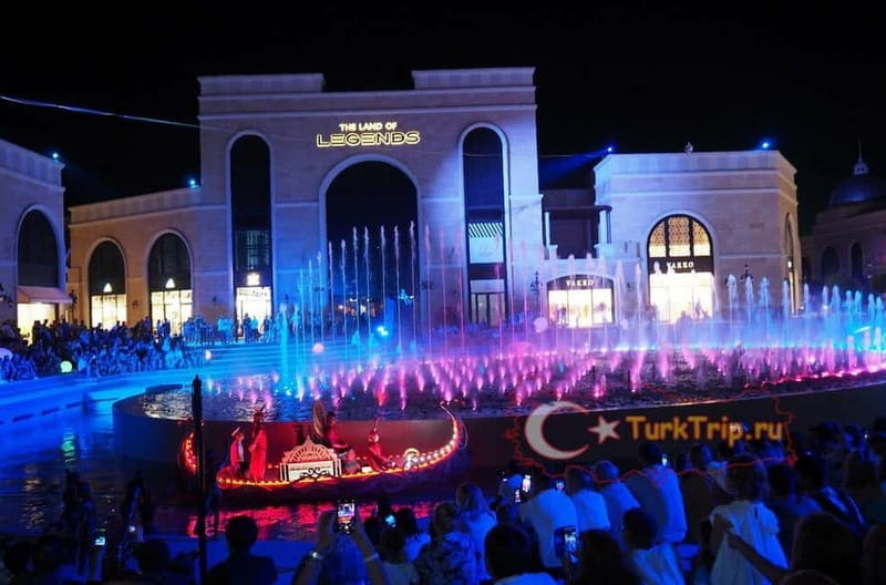 From Alanya, Side, Antalya: The Land of Legends Night Show - Free time before the  show
