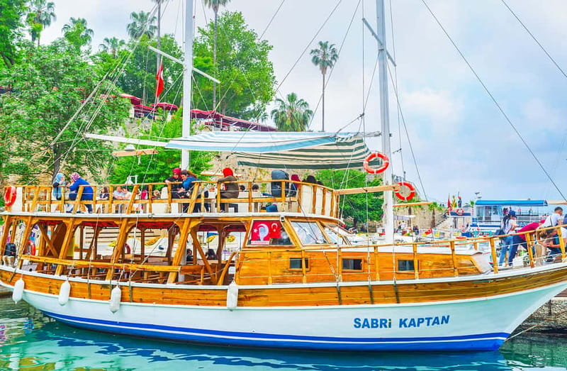 From Antalya: Half-Day Boat Tour to Düden Waterfalls - Drinks, food, and onboard extras