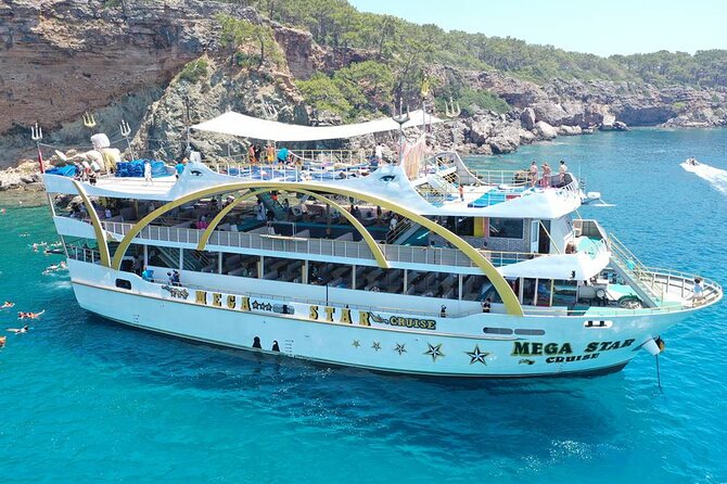From Antalya To Kemer Mega Star Boat Trip w/Free Transfer - Boarding at Kemer Marina