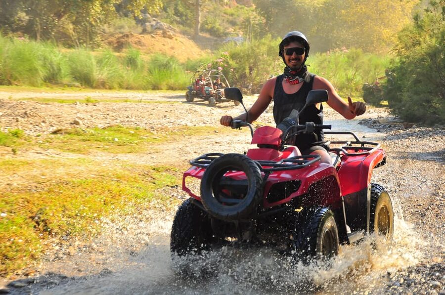 From Belek, Antalya Thrilling Quad Safari Adventure - Kurşunlu Waterfall or Lara Beach