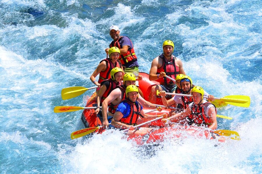 From city of Side: Beskonak Rafting Tour with Lunch - Four hours of rafting, games, and canyon views