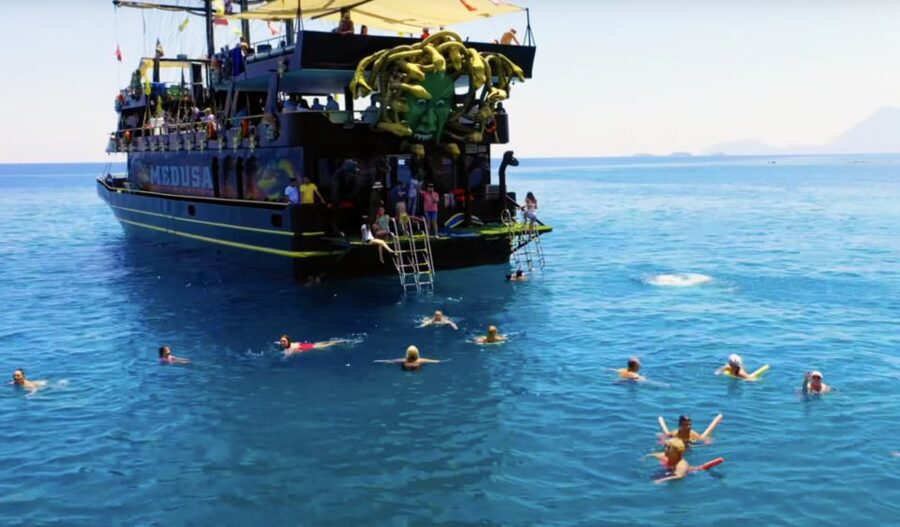 Kemer/Antalya/Belek/Kundu, Exciting Pirate Ship Adventure - Leaving Kemer Port on a pirate ship