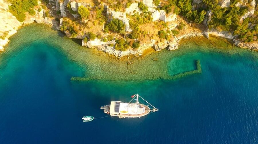 Kemer Demre Myra Kekova Tour - Cruising above Kekova’s sunken city
