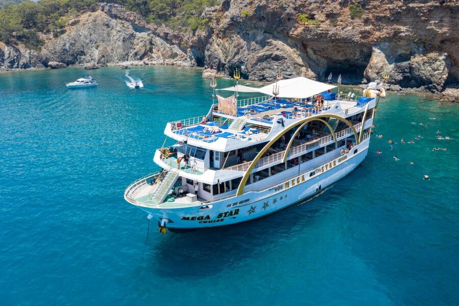 Kemer: Full-Day Boat Trip with Lunch and DJ - A second swim stop at a place reached only by boat