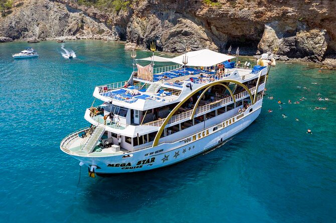 Kemer Mega Star Boat Trip With Hotel Transfer and Lunch - Paradise Bay near Tekirova keeps the water time going
