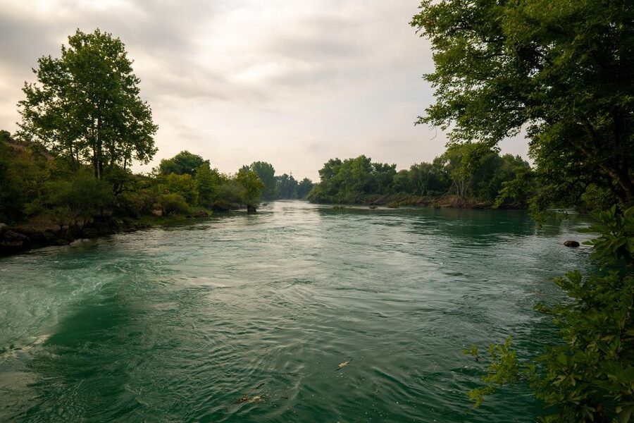 Manavgat River Cruise and Bazaar Tour w/ Lunch - Swimming where the river meets the sea