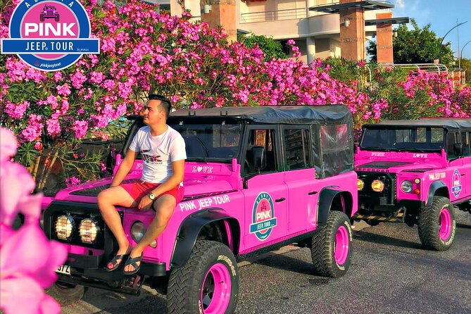 PINK JEEP TOUR - Alanya Jeep Safari - Dim River lunch and the cold-water challenge
