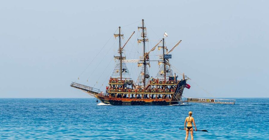 Red Dragon Pirate Boat Trip & Lunch - Three bays, warm water, and easy swimming