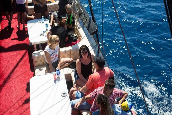 Side-Alanya: Pirate Yacht Tour (Legend Big Kral) with Lunch-Drink - Cleopatra Beach from the water
