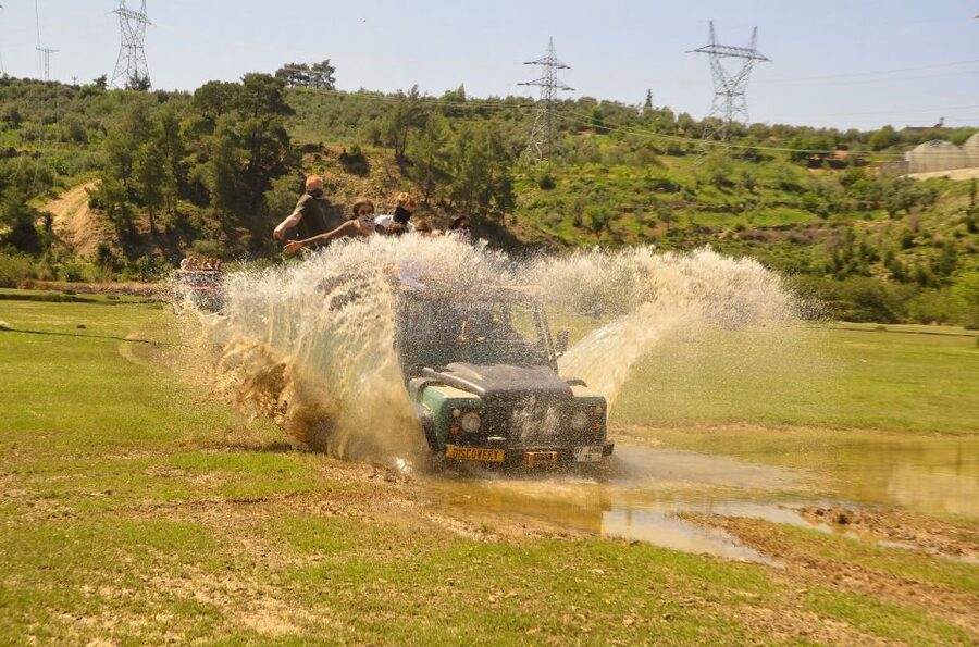 Side: Green Canyon and Waterfall Jeep Safari with Lunch - Dust, water, music, and the real comfort level