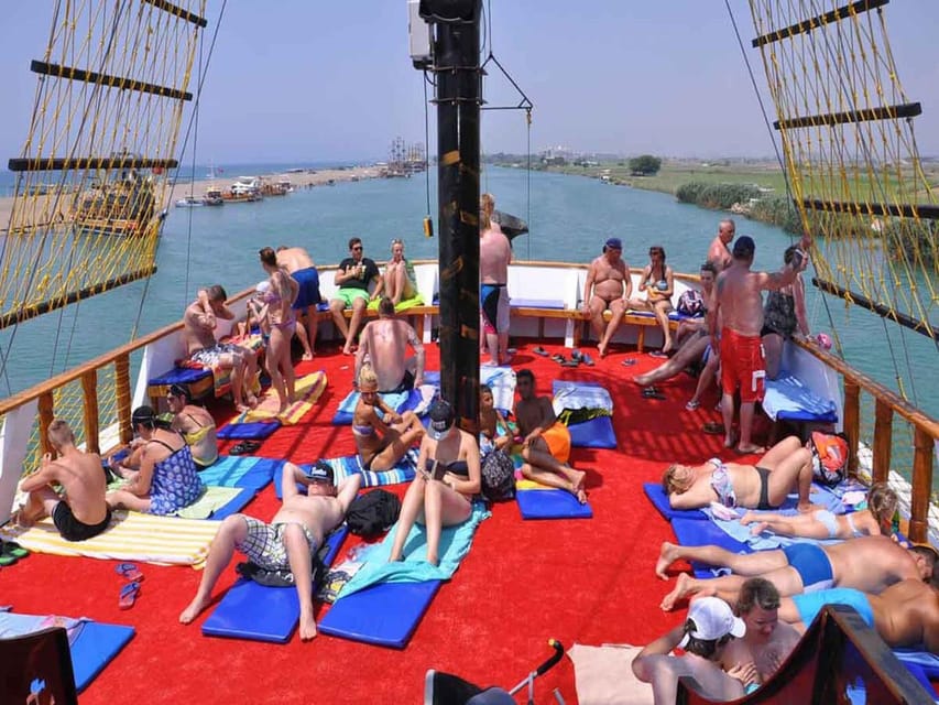 Side: Manavgat Boat, Bazaar, & Waterfall Day Trip with Lunch - The river mouth and the swimming stop