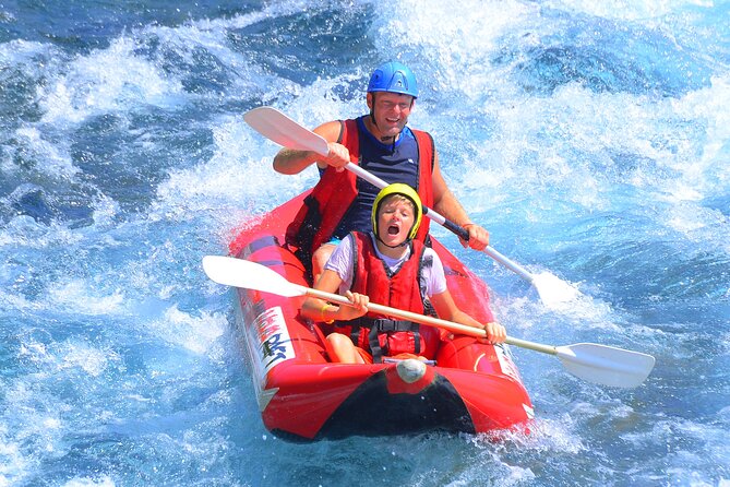 "Side: Whitewater Rafting Fun at Koprulu Canyon" - The 14 km raft ride through the canyon